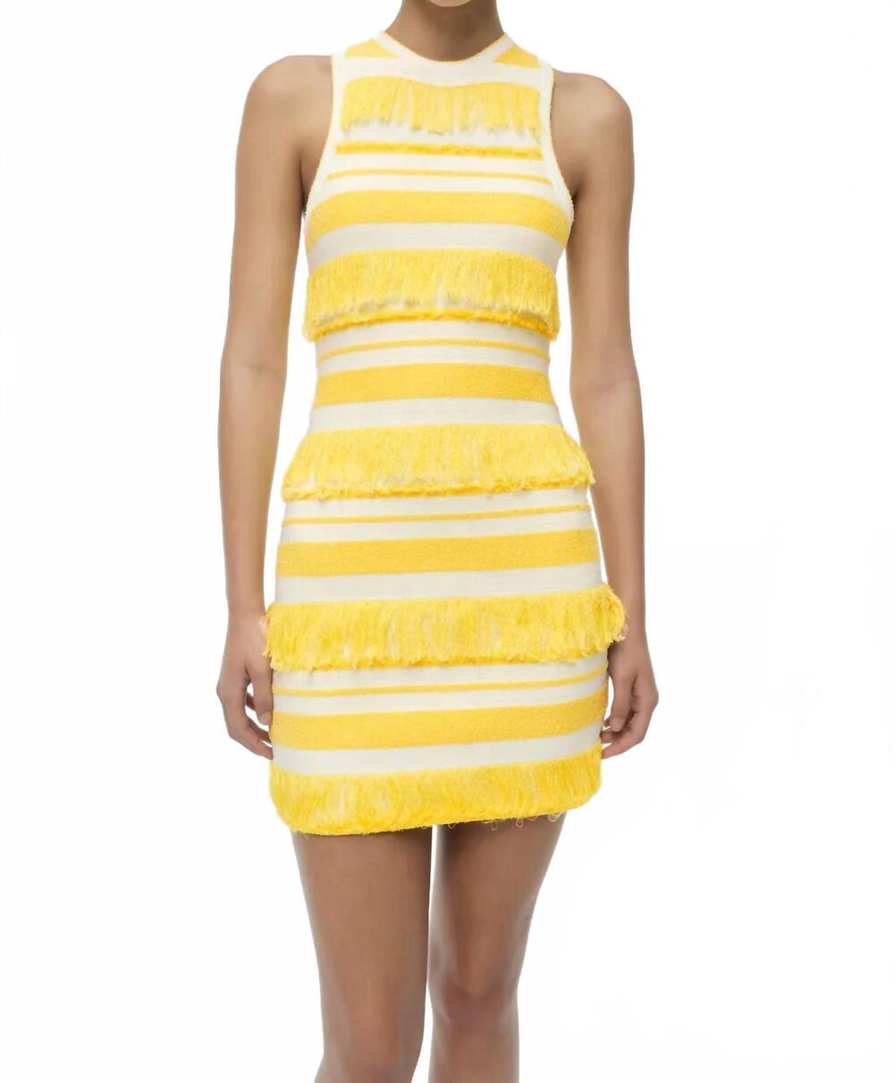 NEW SIMKHAI elly knit mini dress in yellow